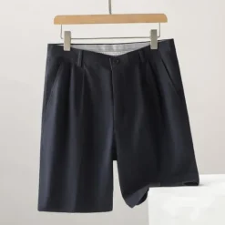New OUKU Men's Dress Shorts Work Shorts Golf Shorts Pocket Plain Comfort Breathable Knee Length Outdoor Business Sports Casual Black Navy Blue