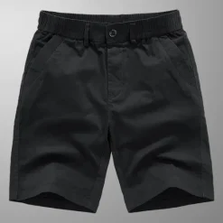 Clearance OUKU Men's Dress Shorts Work Shorts Golf Shorts Pocket Plain Comfort Breathable Knee Length Outdoor Business Sports Casual Black Blue