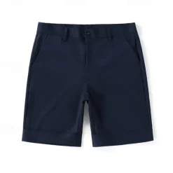 New OUKU Men's Dress Shorts Work Shorts Pocket Plaid Comfort Breathable Knee Length Outdoor Business Fashion Casual Black Navy Blue