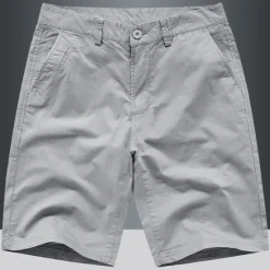 Clearance OUKU Men's Dress Shorts Work Shorts Golf Shorts Pocket Plain Comfort Breathable Knee Length Outdoor Business Sports Casual Black White