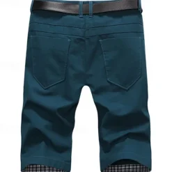 Online OUKU Men's Dress Shorts Work Shorts Golf Shorts Pocket Plain Comfort Breathable Knee Length Outdoor Business Sports Casual Black Wine