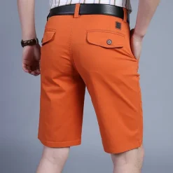 OUKU Men's Dress Shorts Work Shorts Golf Shorts Pocket Plain Comfort Breathable Knee Length Outdoor Business Sports Casual Army Green Blue