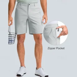 New OUKU Men's Dress Shorts Work Shorts Golf Shorts Pocket Plain Comfort Breathable Knee Length Outdoor Business Sports Casual Black White