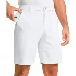 New OUKU Men's Dress Shorts Work Shorts Golf Shorts Pocket Plain Comfort Breathable Knee Length Outdoor Business Sports Casual Black White