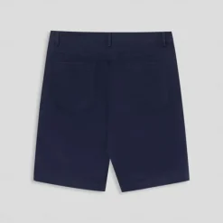 OUKU Men's Dress Shorts Zipper Pocket Solid Color Breathable Knee Length Formal Office Chic & Modern Formal White Micro-elastic Navy Blue