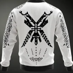 OUKU Men's Eagle Sweatshirt Sweatshirt Long Sleeve Sweatshirt Crew Neck Fashion Cool Street Style 3D Printing Sports Outdoor Holiday Crewneck Winter Spring & Fall White