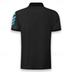 Hot OUKU Men's Eagle Zip Polo Shirts Golf Shirt Short Sleeve Polo Shirts Collared Shirts Casual Funny Streetwear Vacation Wear Party Outfits 3D Print Quarter Zip Polo Summer Spring Blue