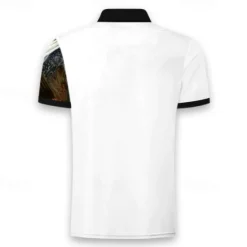 New OUKU Men's Eagle Zip Polo Shirts Golf Shirt Short Sleeve Polo Shirts Collared Shirts Funny Streetwear Vacation Wear Party Outfits 3D Print Quarter Zip Polo Summer Spring Brown