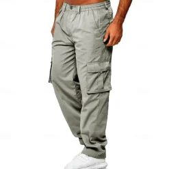 Clearance OUKU Mens Fashion Cargo Pants Casual Loose Trousers Multi-Pocket Outdoor Work Pants Jogger Athletic Sweatpants Navy