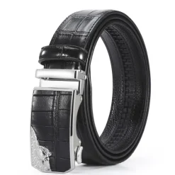OUKU Men's Faux Leather Belt PU Belt Silver Black Alloy Plain Daily Wear Going out Weekend