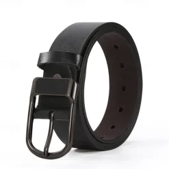 Hot OUKU Men's Faux Leather Belt PU Belt Black 1# Black 2# Alloy Plain Daily Wear Going out Weekend