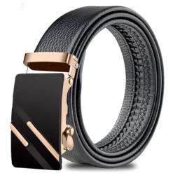 Sale OUKU Men's Faux Leather Belt Silver Black Iron(nickel plated) Plain Daily Wear Going out Weekend