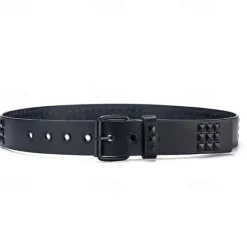 Clearance OUKU Men's Faux Leather Belt Studded Decor Belt Black Alloy Punk Fashion Gift Hip Hop Plain Daily Wear Going out Weekend