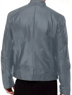 Outlet OUKU Men's Faux Leather Jacket Transition Jacket Biker Jacket Motorcycle Jacket Daily Thermal Warm Rain Waterproof Fall & Winter Solid Colored Stand Collar Regular Regular Fit Silver Black White Yellow