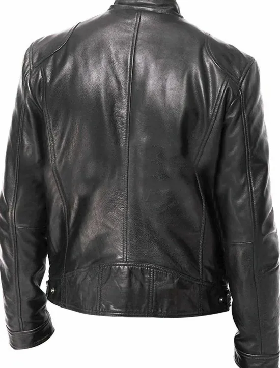 Outlet OUKU Men's Faux Leather Jacket Transition Jacket Biker Jacket Motorcycle Jacket Daily Thermal Warm Rain Waterproof Fall & Winter Solid Colored Stand Collar Regular Regular Fit Silver Black White Yellow