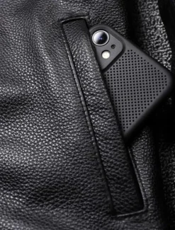Best OUKU Men's Faux Leather Jacket Transition Jacket Biker Jacket Motorcycle Jacket Vacation Daily Windproof Warm Pocket Fall & Winter Plain Fashion Classic Stand Collar Regular Faux Leather Black Brown Jacket