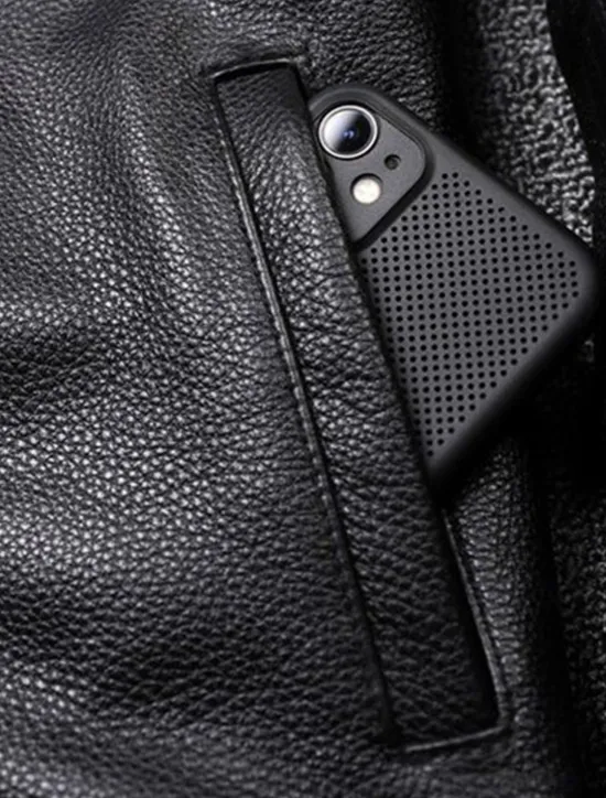 Best OUKU Men's Faux Leather Jacket Transition Jacket Biker Jacket Motorcycle Jacket Vacation Daily Windproof Warm Pocket Fall & Winter Plain Fashion Classic Stand Collar Regular Faux Leather Black Brown Jacket