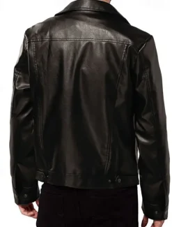Online OUKU Men's Faux Leather Jacket Biker Jacket Red Leather Jacket Motorcycle Jacket Daily Vacation Windproof Warm Pocket Fall & Winter Plain Fashion Classic Lapel Regular Faux Leather Black White Wine Dark