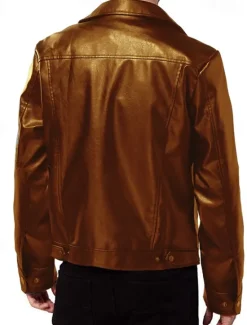 Online OUKU Men's Faux Leather Jacket Biker Jacket Red Leather Jacket Motorcycle Jacket Daily Vacation Windproof Warm Pocket Fall & Winter Plain Fashion Classic Lapel Regular Faux Leather Black White Wine Dark