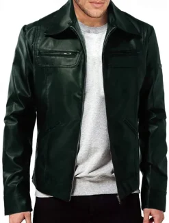 Online OUKU Men's Faux Leather Jacket Biker Jacket Red Leather Jacket Motorcycle Jacket Daily Vacation Windproof Warm Pocket Fall & Winter Plain Fashion Classic Lapel Regular Faux Leather Black White Wine Dark