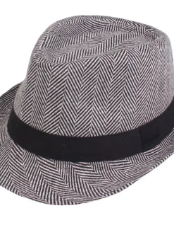 Hot OUKU Men's Fedora Hat Panama Hat khaki Light Grey Cotton Streetwear Stylish 1920s Fashion Outdoor Daily Going out Graphic Prints Sunscreen