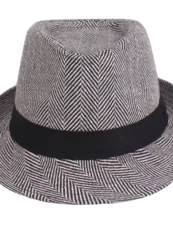 Hot OUKU Men's Fedora Hat Panama Hat khaki Light Grey Cotton Streetwear Stylish 1920s Fashion Outdoor Daily Going out Graphic Prints Sunscreen