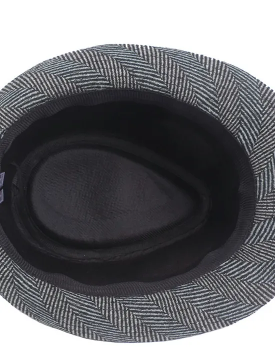 Hot OUKU Men's Fedora Hat Panama Hat khaki Light Grey Cotton Streetwear Stylish 1920s Fashion Outdoor Daily Going out Graphic Prints Sunscreen