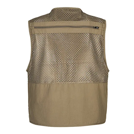 Online OUKU Men's Fishing Vest Hiking Vest Sleeveless V Neck Vest / Gilet Jacket Top Outdoor Breathable Quick Dry Multi Pockets Lightweight Polyester Army Green Khaki Dark Blue Fishing Climbing Camping / Hiking