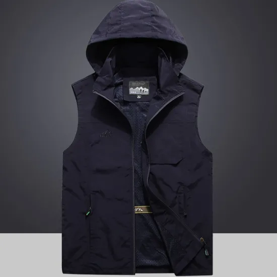 Online OUKU Men's Fishing Vest Hiking Vest Sleeveless Jacket Coat Top Outdoor Breathable Quick Dry Ultraviolet Resistant Multi Pockets Pocket Basic POLY Black Army Green Khaki Fishing Climbing Beach