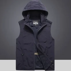 Online OUKU Men's Fishing Vest Hiking Vest Sleeveless Jacket Coat Top Outdoor Breathable Quick Dry Ultraviolet Resistant Multi Pockets Pocket Basic POLY Black Army Green Khaki Fishing Climbing Beach