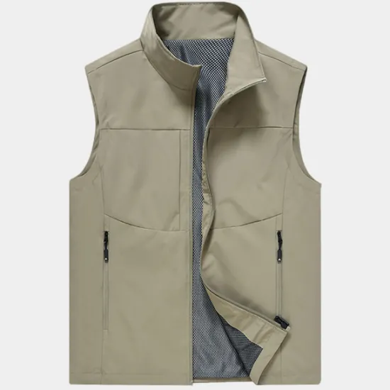 Best OUKU Men's Fishing Vest Hiking Vest Sleeveless Outerwear Top Outdoor Breathable Quick Dry Multi Pockets Lightweight Pocket Buckle Chinlon Black Cream Army Green Work Fishing Climbing