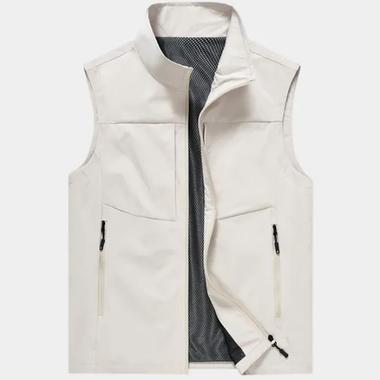 Best OUKU Men's Fishing Vest Hiking Vest Sleeveless Outerwear Top Outdoor Breathable Quick Dry Multi Pockets Lightweight Pocket Buckle Chinlon Black Cream Army Green Work Fishing Climbing