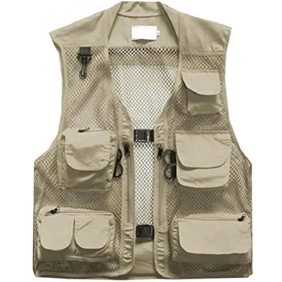 Outlet OUKU Men's Fishing Vest Hiking Vest Work Vest Outdoor Multi-Pockets Quick Dry Lightweight Breathable Autumn / Fall Spring Summer Vest / Gilet Mesh Camping / Hiking Hunting Fishing Blue khaki Green