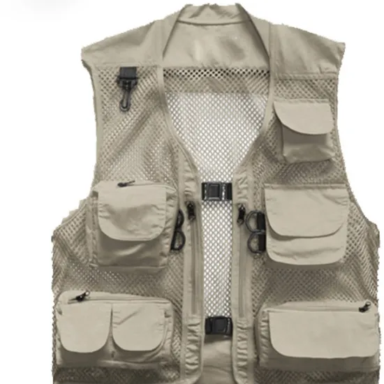 Outlet OUKU Men's Fishing Vest Hiking Vest Work Vest Outdoor Multi-Pockets Quick Dry Lightweight Breathable Autumn / Fall Spring Summer Vest / Gilet Mesh Camping / Hiking Hunting Fishing Blue khaki Green