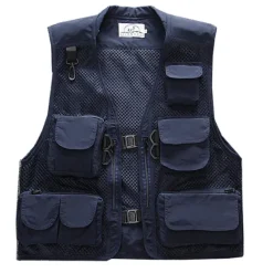 Outlet OUKU Men's Fishing Vest Hiking Vest Work Vest Outdoor Multi-Pockets Quick Dry Lightweight Breathable Autumn / Fall Spring Summer Vest / Gilet Mesh Camping / Hiking Hunting Fishing Blue khaki Green
