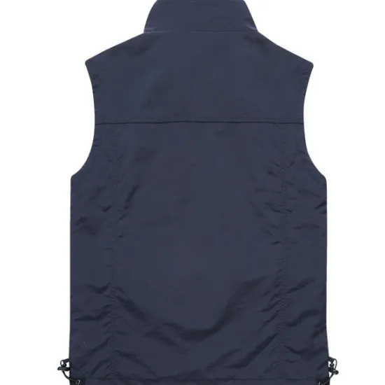 Clearance OUKU Men's Fishing Vest Hiking Vest Top Outdoor Breathable Quick Dry Multi Pockets Summer Mesh Polyester Navy Black khaki Climbing Camping / Hiking / Caving