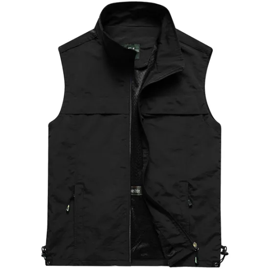 Clearance OUKU Men's Fishing Vest Hiking Vest Top Outdoor Breathable Quick Dry Multi Pockets Summer Mesh Polyester Navy Black khaki Climbing Camping / Hiking / Caving