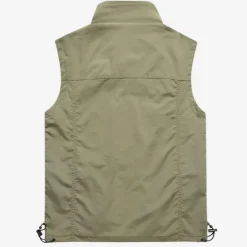 Clearance OUKU Men's Fishing Vest Hiking Vest Top Outdoor Breathable Quick Dry Multi Pockets Summer Mesh Polyester Navy Black khaki Climbing Camping / Hiking / Caving