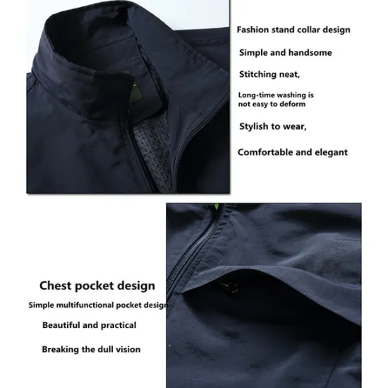 Clearance OUKU Men's Fishing Vest Hiking Vest Top Outdoor Breathable Quick Dry Multi Pockets Summer Mesh Polyester Navy Black khaki Climbing Camping / Hiking / Caving