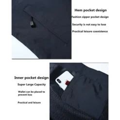 Clearance OUKU Men's Fishing Vest Hiking Vest Top Outdoor Breathable Quick Dry Multi Pockets Summer Mesh Polyester Navy Black khaki Climbing Camping / Hiking / Caving