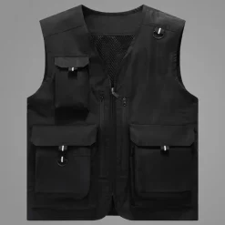 New OUKU Men's Fishing Vest Hiking Vest Vest / Gilet Top Outdoor Portable Ultra Light (UL) Breathable Lightweight Beige gray Black Yellow Fishing Beach
