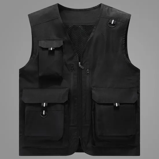 New OUKU Men's Fishing Vest Hiking Vest Vest / Gilet Top Outdoor Portable Ultra Light (UL) Breathable Lightweight Beige gray Black Yellow Fishing Beach