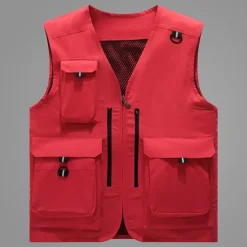 New OUKU Men's Fishing Vest Hiking Vest Vest / Gilet Top Outdoor Portable Ultra Light (UL) Breathable Lightweight Beige gray Black Yellow Fishing Beach
