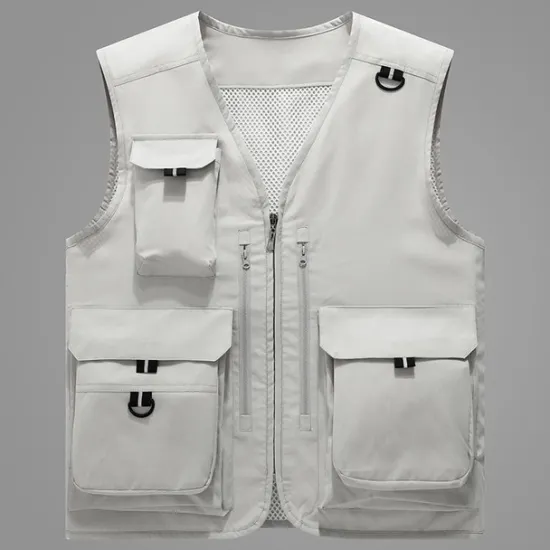 New OUKU Men's Fishing Vest Hiking Vest Vest / Gilet Top Outdoor Portable Ultra Light (UL) Breathable Lightweight Beige gray Black Yellow Fishing Beach