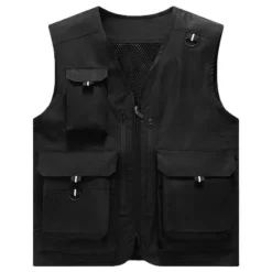 New OUKU Men's Fishing Vest Hiking Vest Vest / Gilet Top Outdoor Portable Ultra Light (UL) Breathable Lightweight Beige gray Black Yellow Fishing Beach