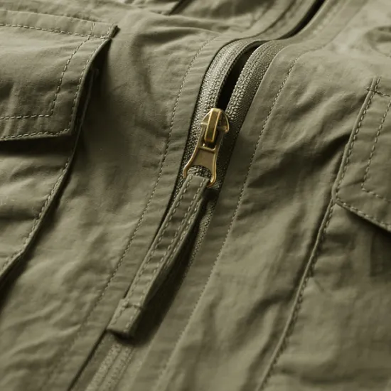 Outlet OUKU Men's Fishing Vest Hiking Vest Top Outdoor Breathable Water Resistant Zipper Pocket Multi Pockets Polyester Army Green Khaki Dark Blue Fishing Climbing