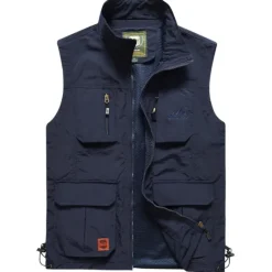 Best OUKU Men's Fishing Vest Military Tactical Vest Hiking Vest Sleeveless Vest / Gilet Jacket Top Outdoor Breathable Quick Dry Lightweight Multi Pockets Summer Spandex Polyester Black Green Grey Fishing