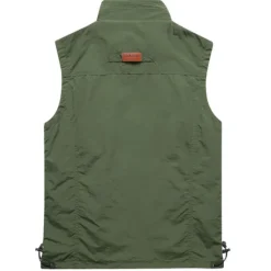 Best OUKU Men's Fishing Vest Military Tactical Vest Hiking Vest Sleeveless Vest / Gilet Jacket Top Outdoor Breathable Quick Dry Lightweight Multi Pockets Summer Spandex Polyester Black Green Grey Fishing