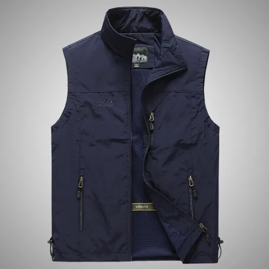 Discount OUKU Men's Fishing Vest Military Tactical Vest Hiking Vest Sleeveless Vest / Gilet Jacket Top Outdoor Breathable Quick Dry Lightweight Multi Pockets Summer Back Venting Design Chinlon Dark Grey Black Army