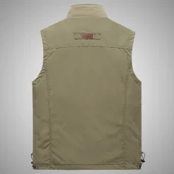 Discount OUKU Men's Fishing Vest Military Tactical Vest Hiking Vest Sleeveless Vest / Gilet Jacket Top Outdoor Breathable Quick Dry Lightweight Multi Pockets Summer Back Venting Design Chinlon Dark Grey Black Army